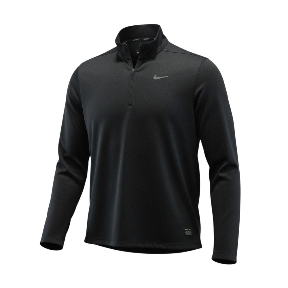 Nike Golf Mens Performance Pullover Dri-fit Half Zip Core L Black Polyester